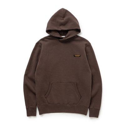 画像1: RATS/FLEECE CROSS NECK HOODIE  BROWN