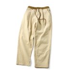 GYMMASTER/STRETCH CORDUROY TUCK PANT  BROWN