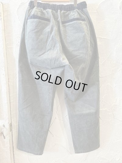 画像2: GYMMASTER/STRETCH CORDUROY TUCK PANT  OLIVE