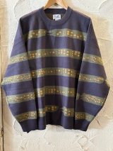 (再入荷) GYMMASTER/JACQUARD KNIT UTU BORDER  CHARCOAL