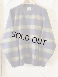 (再入荷) GYMMASTER/JACQUARD KNIT UTU BORDER  CHARCOAL