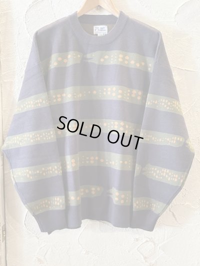 画像1: (再入荷) GYMMASTER/JACQUARD KNIT UTU BORDER  CHARCOAL