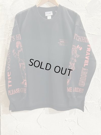 画像1: GYMMASTER/HITCH HIKE SWEAT BIG T  BLACK