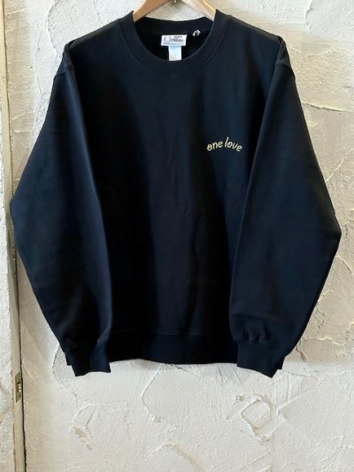 画像2: GYMMASTER/ONE LOVE EMBROIDERY SWEAT  BLACK