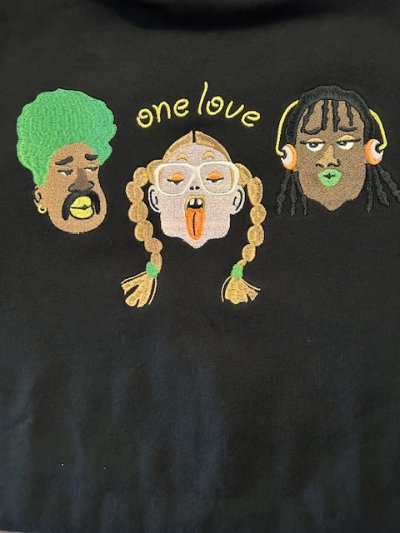 画像3: GYMMASTER/ONE LOVE EMBROIDERY SWEAT  BLACK