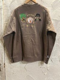 GYMMASTER/ONE LOVE EMBROIDERY SWEAT  COCOA BROWN