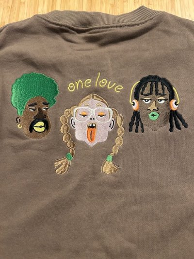 画像3: GYMMASTER/ONE LOVE EMBROIDERY SWEAT  COCOA BROWN