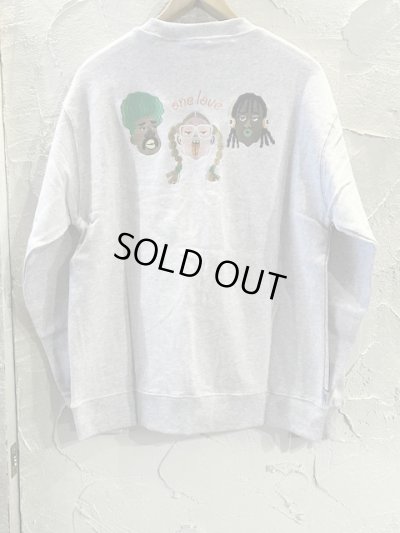 画像1: GYMMASTER/ONE LOVE EMBROIDERY SWEAT  ASH GRAY