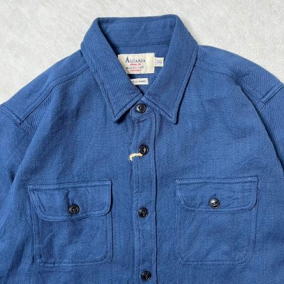画像3: ALCARZA/HEAVY NELL CHECK WORK SHIRT  OMBRE NAVY