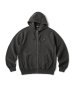 画像1: FTC/PIGMENT DYED BOX LOGO ZIPKUP HOODY  BLACK (1)