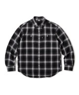 FTC/SHADOW PLAID SHIRT  BLACK