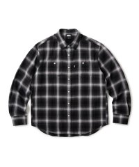 FTC/SHADOW PLAID SHIRT  BLACK