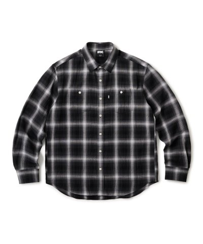 画像1: FTC/SHADOW PLAID SHIRT  BLACK
