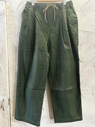 画像1: GYMMASTER/KATSURAGI TWO TUCK PANT  OLIVE