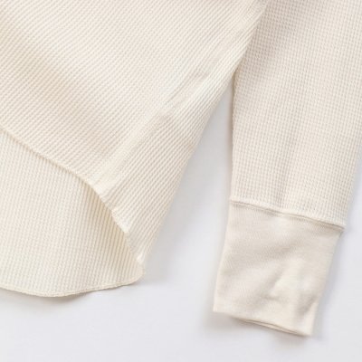 画像2: HANES/CREW NECK L.SLEEVE THERMAL  OFF WHITE