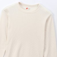HANES/CREW NECK L.SLEEVE THERMAL  OFF WHITE