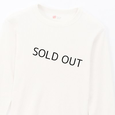 画像1: HANES/CREW NECK L.SLEEVE THERMAL  OFF WHITE