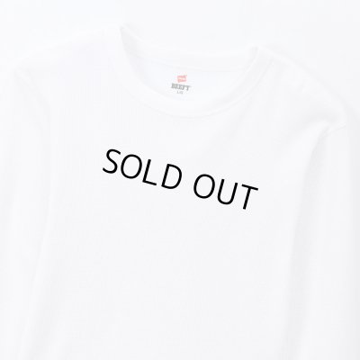 画像1: HANES/BEEFY CREW NECK THERMAL  WHITE