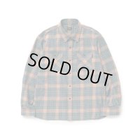 (店頭在庫分) RATS/COTTON LINEN CHECK SHIRT  GREEN