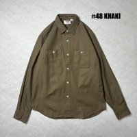 ALCARZA/HERRING BONE WORK SHIRT  KHAKI
