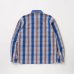 画像2: (店頭在庫分) RATS/COTTON FLANNELL CHECK SHIRT  GRAYxBLUE (2)