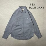 ALCARZA/10s TWILL WORK SHIRT  B.GRAY