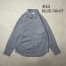 画像1: ALCARZA/10s TWILL WORK SHIRT  B.GRAY (1)