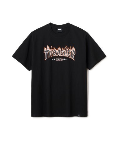 画像1: FTC/xTHRASHER LOGO TEE  BLACK