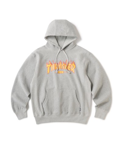 画像1: FTC/xTHRASHER LOGO HOODY  GRAY