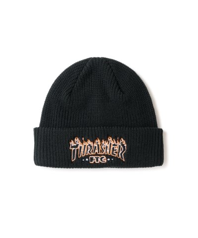 画像1: FTC/xTHRASHER LOGO BEANIE  BLACK