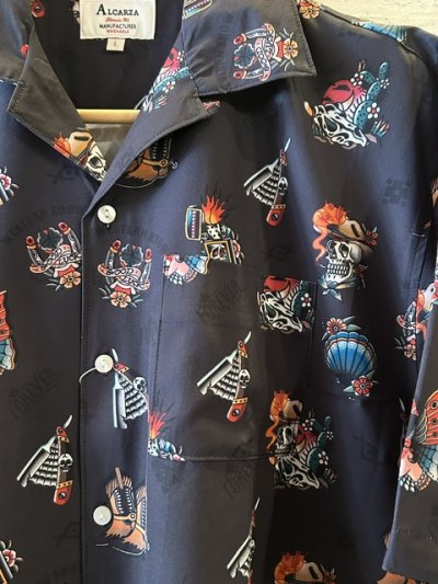 画像3: ALCARZA/OPEN SHIRTS TATOO FLASH  CHARCOAL