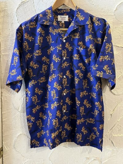 画像1: ALCARZA/OPEN SHIRTS TIGER  NAVY