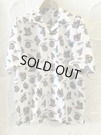 (再入荷) ALCARZA/OPEN SHIRTS TATOO FLASH  OFF WHITE