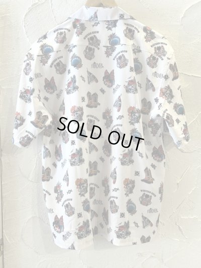 画像2: (再入荷) ALCARZA/OPEN SHIRTS TATOO FLASH  OFF WHITE