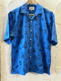 ALCARZA/OPEN SHIRTS MARINE  BLUE