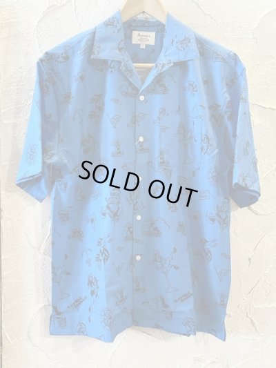画像1: ALCARZA/OPEN SHIRTS MARINE  BLUE