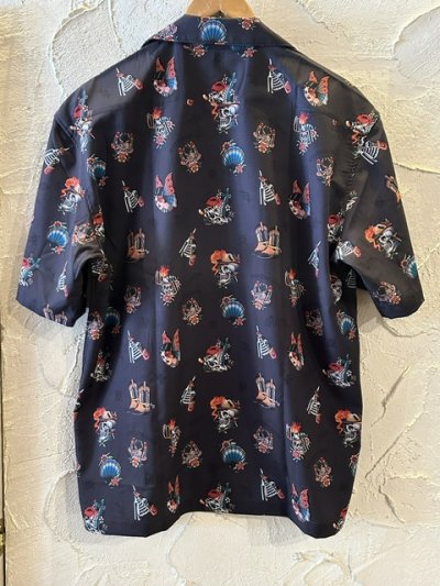 画像2: ALCARZA/OPEN SHIRTS TATOO FLASH  CHARCOAL