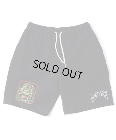 画像1: GYMMASTER/GOOD BOY EMBROIDERY SHORTS  BLACK