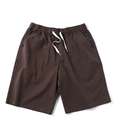 画像1: GYMMASTER/STRETCH HERRINGBONE EASY SHORTS  BROWN