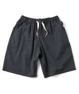 GYMMASTER/STRETCH HERRINGBONE EASY SHORTS  CHARCOAL
