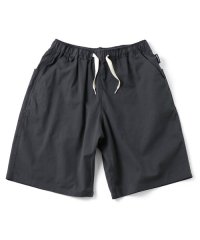 GYMMASTER/STRETCH HERRINGBONE EASY SHORTS  CHARCOAL