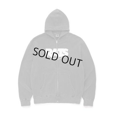 画像1: RATS/PIGMENT DYED ZIP HOODIE  BLACK