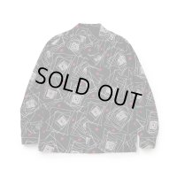 RATS/GEOMETRIC LS SHIRT  BLACK