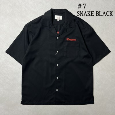 画像2: ALCARZA/BACK EMBROIDERY SHIRT SNAKE  BLACK