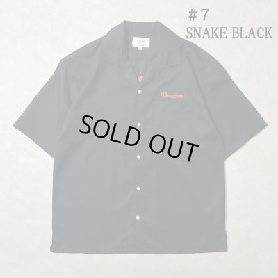画像2: (再入荷) ALCARZA/BACK EMBROIDERY SHIRT SNAKE  BLACK