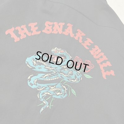 画像3: (再入荷) ALCARZA/BACK EMBROIDERY SHIRT SNAKE  BLACK