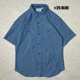 ALCARZA/DUNGAREES WORK SHIRTS  BLUE