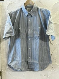 MACBATROS/STRIPEWORK SHIRT SS  BLUE