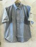 画像1: MACBATROS/STRIPEWORK SHIRT SS  BLUE (1)