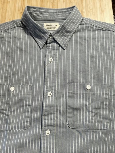 画像3: MACBATROS/STRIPEWORK SHIRT SS  BLUE